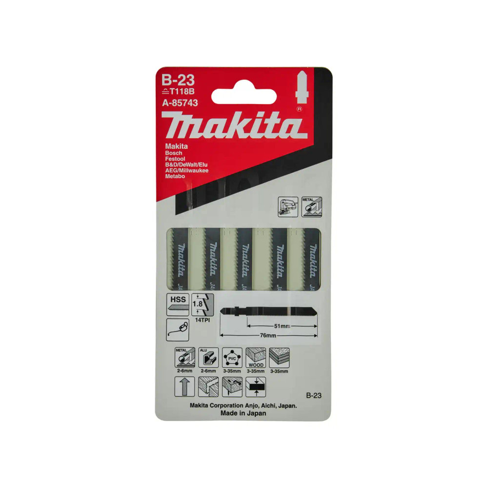 Makita - Listovi za ubodnu pilu A-85743 slika 1