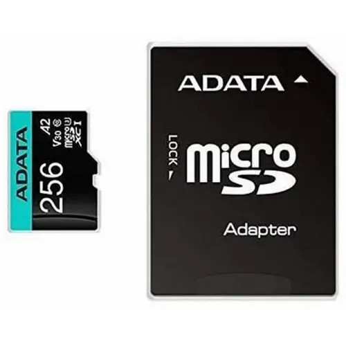 A-DATA Memorijska kartica UHS-I U3 MicroSDXC 256GB V30S A2 + adapter AUSDX256GUI3V30SA2-RA1 slika 1