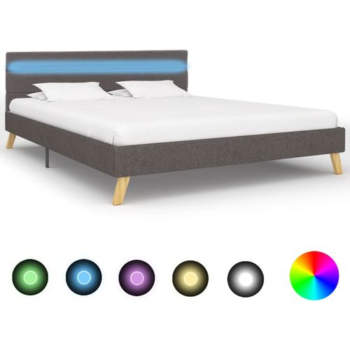 Okvir za krevet od tkanine LED svjetlosivi 120 x 200 cm slika 10