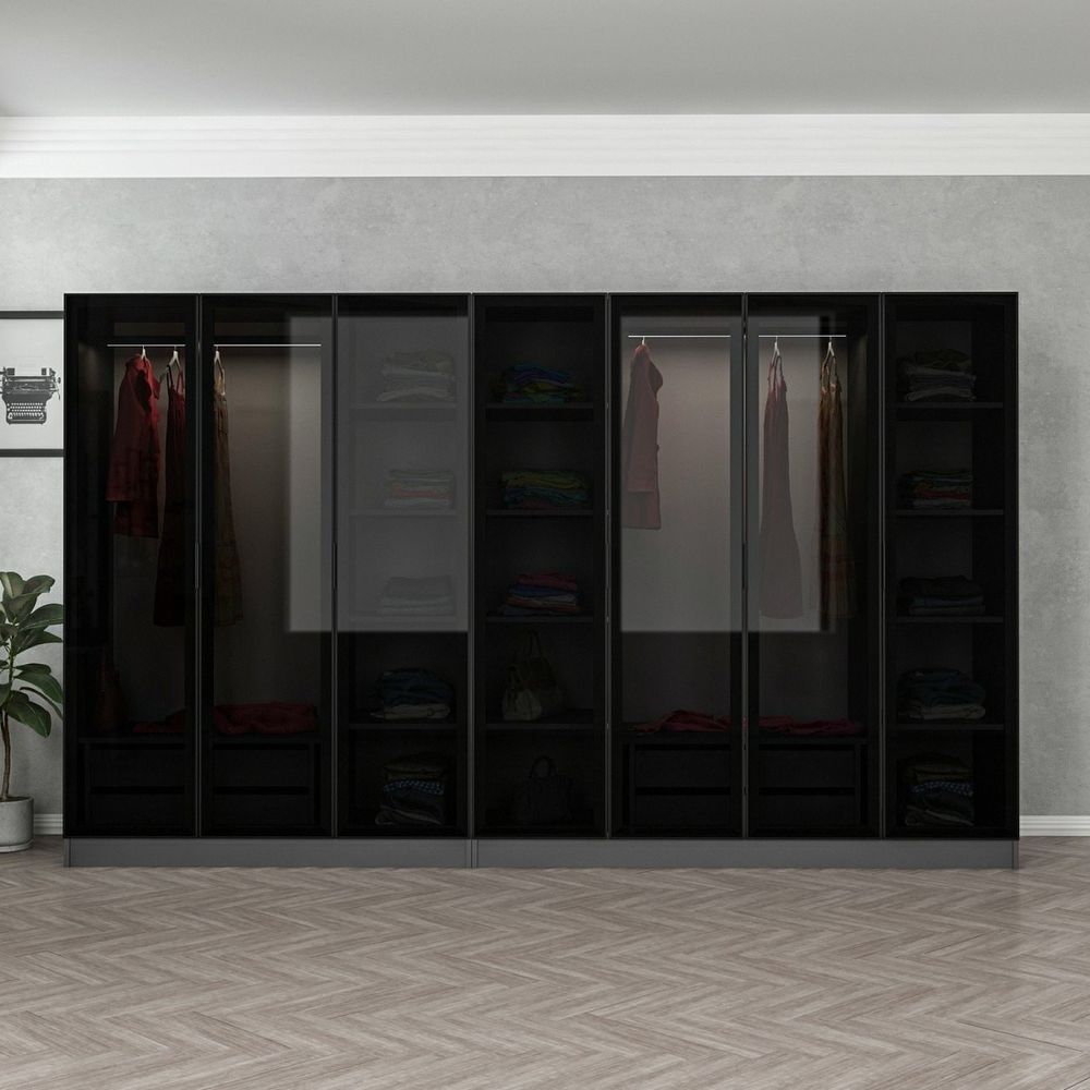 Kale - 6656 Anthracite Crni Ormar slika 2