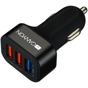 CANYON C-07 Univerzalni 3xUSB adapter za automobil (1 USB sa brzim punjačem QC3.0)