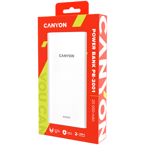 CANYON PB-2001 Power Bank 20000mAh Li-polimer Baterija, Bijela slika 3