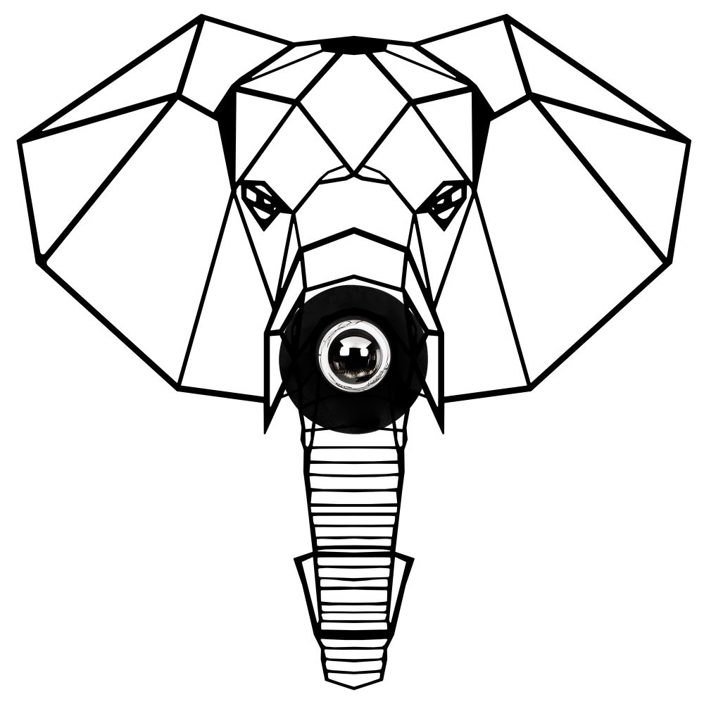 W-034 Crna Zidna Lampa slika 2
