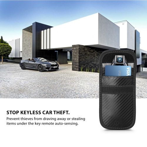 TECH-PROTECT FARADAYA V1 KEYLES BLOCKER RFID SIGNAL TORBICA CARBON slika 2