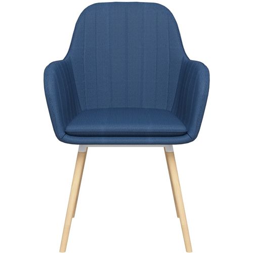 Blagovaonske stolice s naslonima za ruke 4 kom plave od tkanine slika 3