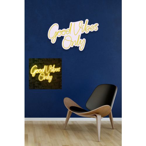 Wallity Ukrasna plastična LED rasvjeta, Good Vibes Only 2 - Yellow slika 10