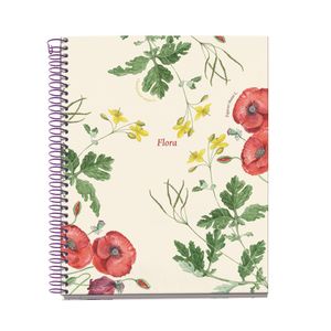 Bilježnica Miquelrius A5 Botanical Flora Papaver 100L 70g/m2 crte MR4424