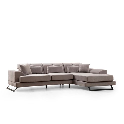 Atelier Del Sofa Kutna garnitura, Svijetlo siva, Frido Right (L3+Chl) slika 6