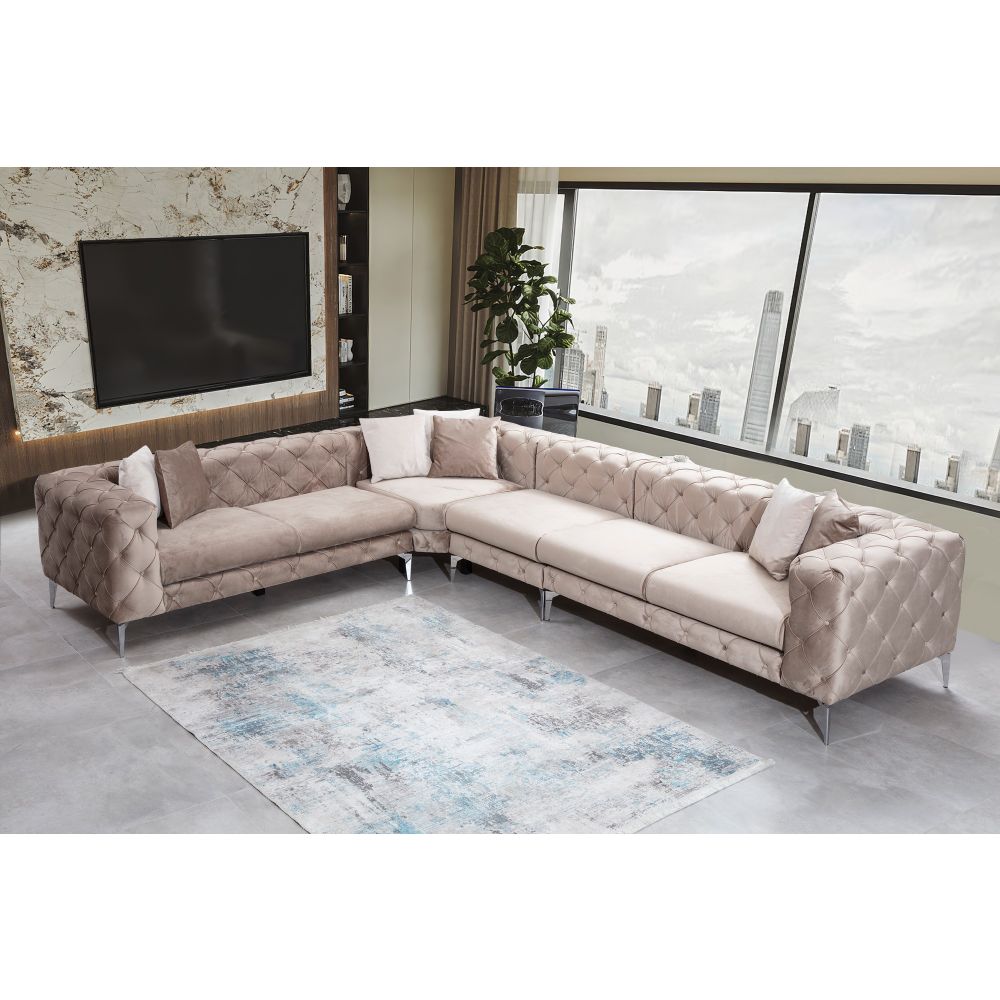 Como Ugaona Sofa Lijeva - Bež slika 1