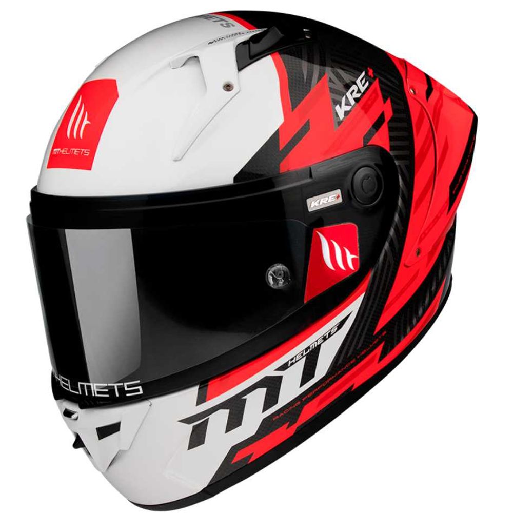 MT Helmets vizir za moto kacigu Kre+ Carbon Brush A5 Gloss Red slika 1