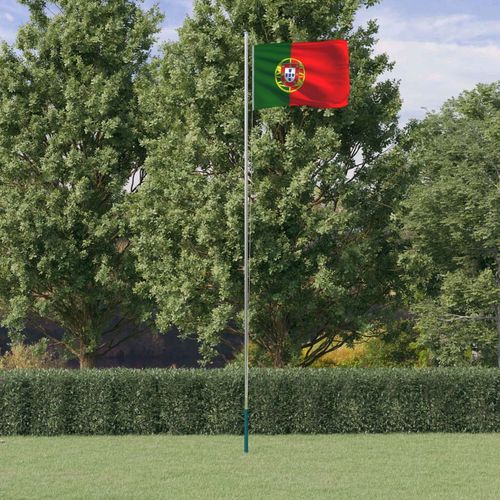 Portugalska zastava i jarbol 6,23 m aluminijski slika 1