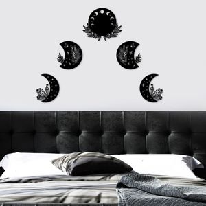 The Phases Of The Moon Black Decorative Metal Wall Accessory