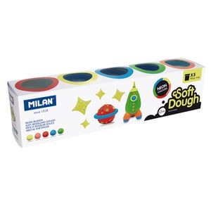 Plastelin MILAN Neon Soft Dough set 5 boja X 142g