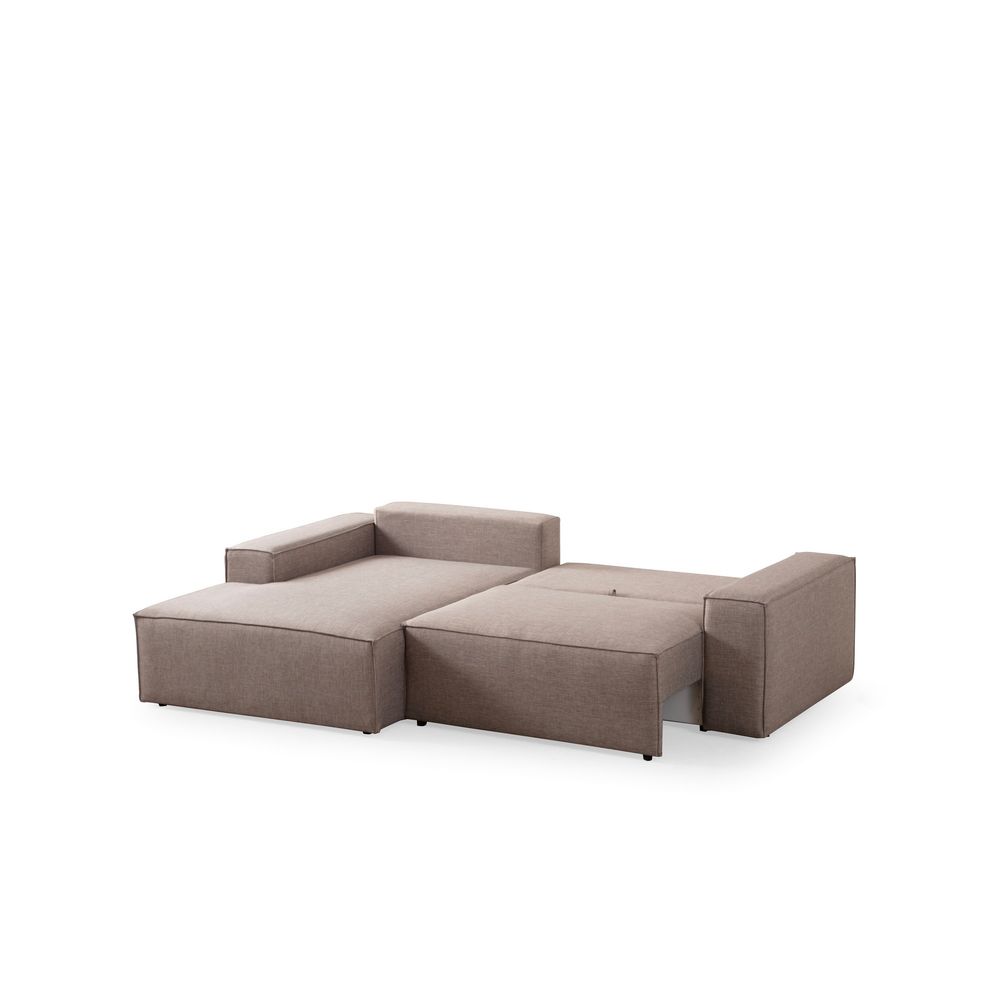 Pırlo Kutni Sofa na Razvlačenje - Smeđa slika 11