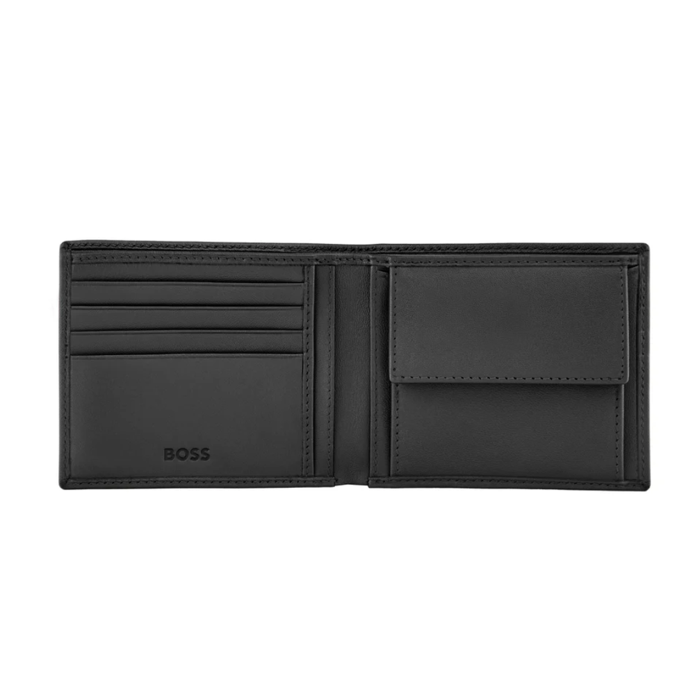 Hugo Boss novčanik Double B Saffiano HLM526A, crni slika 2