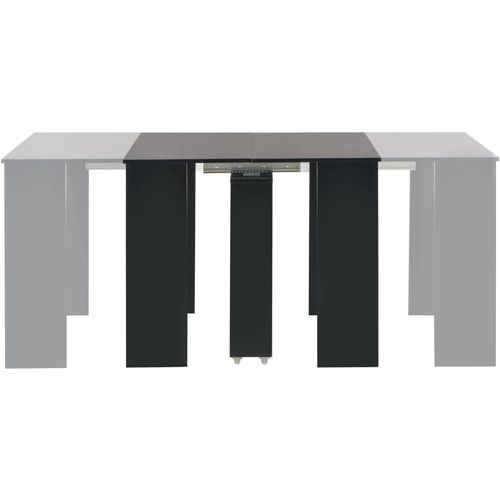 Produživi blagovaonski stol visoki sjaj crni 175 x 90 x 75 cm slika 23