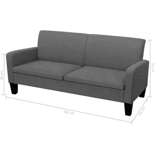 2-dijelni set sofa od tkanina tamnosivi slika 24