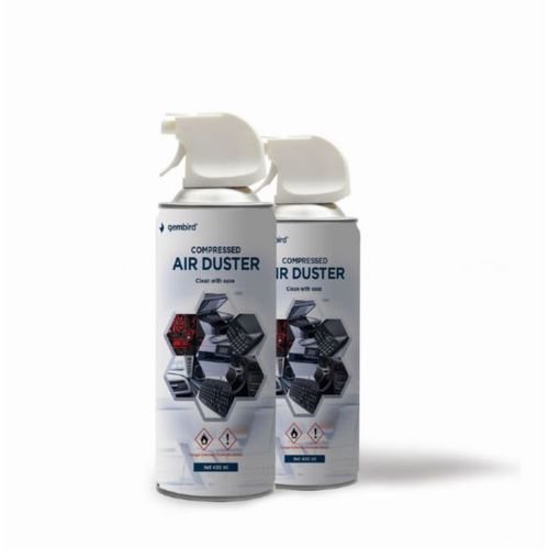 Gembird Compressed air duster (flammable), 400 ml slika 1