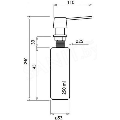 Dozator deterdženta D-001 krom slika 2