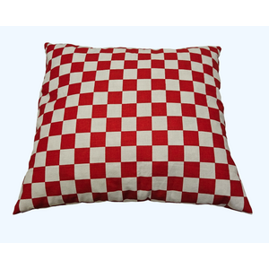 Ukrasni jastuk, crveno bijele kockice