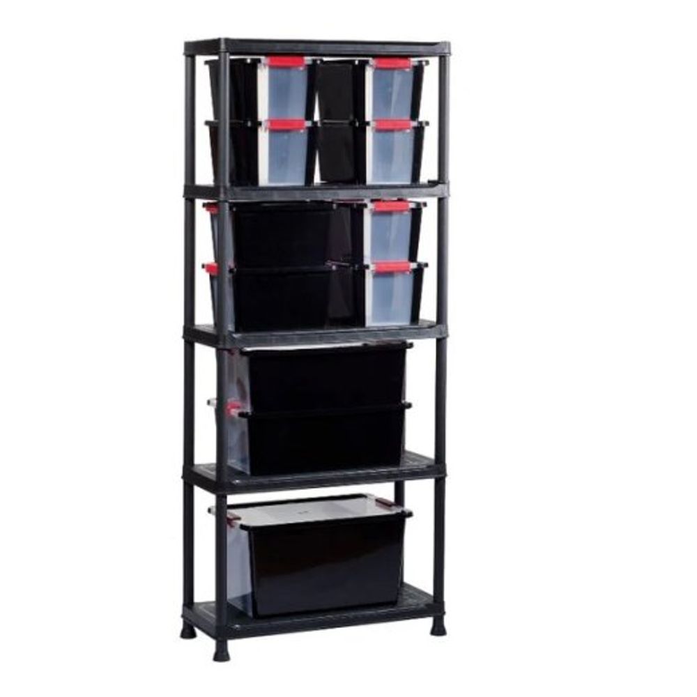 Keter Kis Plus Shelf Polica 75kg/5 crna PVC slika 2