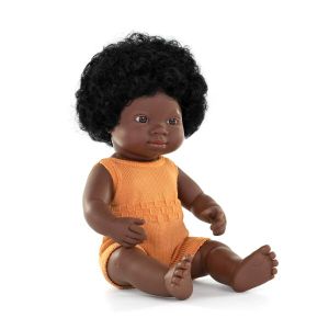 Miniland lutka African Girl 38 cm Colourful