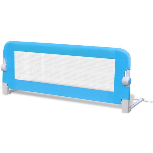 Sigurnosna ograda za dječji krevetić 102 x 42 cm plava slika 5