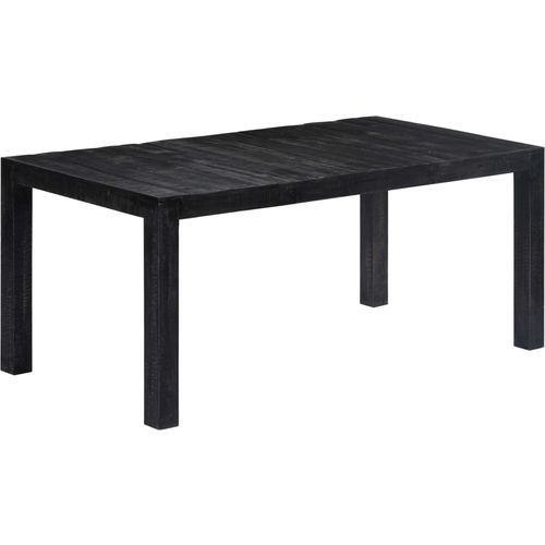 Blagovaonski stol crni 180 x 90 x 76 cm od masivnog drva manga slika 20