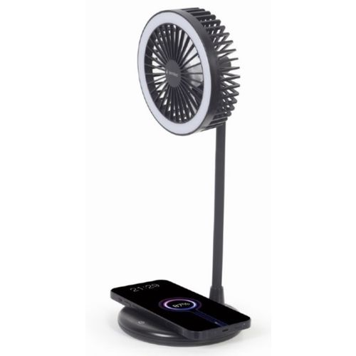 TA-WPC10-LEDFAN-01 Gembird Desktop ventilator sa lampom i bezicim punjacem slika 1