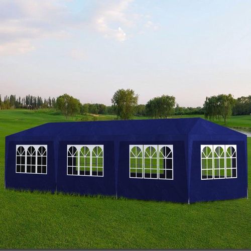 Šator za zabave 3 x 9 m plavi slika 2