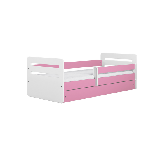 Drveni dječji krevet Tomi s ladicom - rozi - 140*80cm slika 2