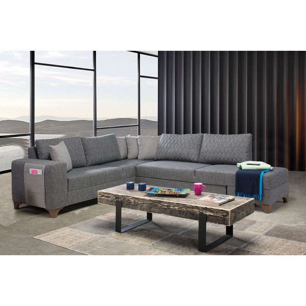 Ugaona Sofa Loft - Siva slika 2