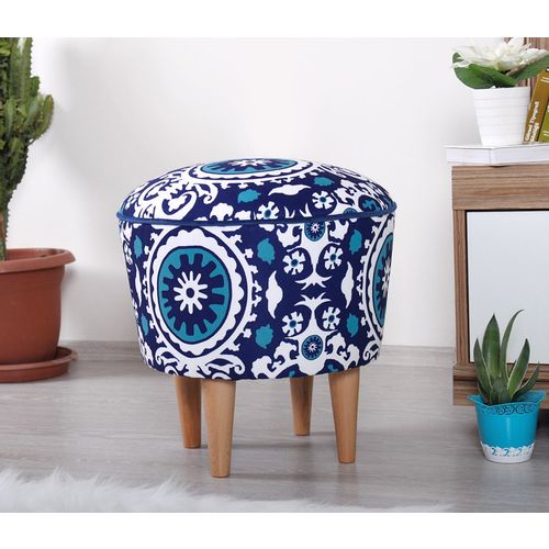 Sky - Blue, White Blue
White Pouffe slika 4