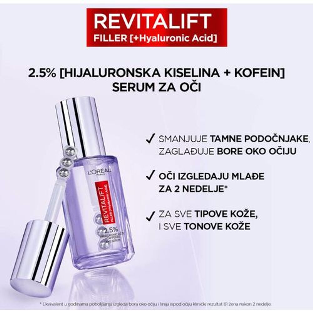 L'Oréal Paris Serum za područje oko očiju Revitalift Filler 20ml slika 3