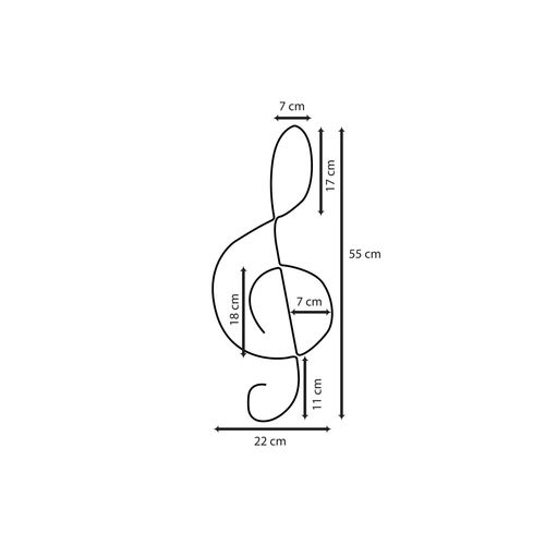 Opviq Dekorativna zidna led rasvjeta Music - Medium - Red slika 7