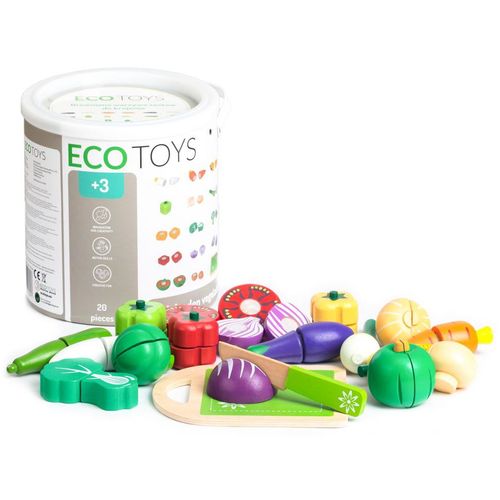 Ecotoys Drveno povrće set od 20 elemenata slika 5