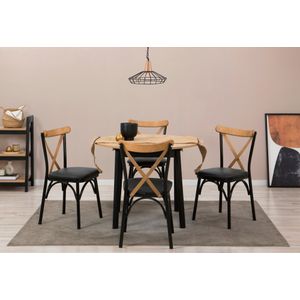 Oliver - Oak, Black Oak
Black Extendable Dining Table & Chairs Set (5 Pieces)