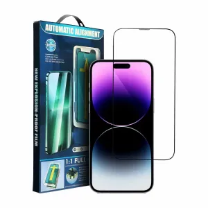 5D Full Glue Tempered Glass za iPhone 15 Pro crno + aplikator