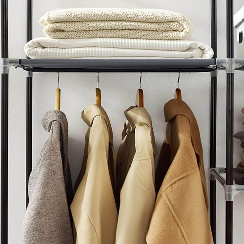 SONGMICS RYG12G canvas wardrobe, gray slika 11