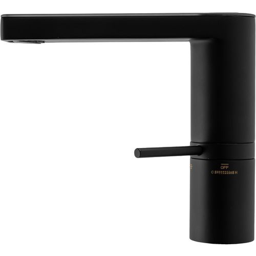 Rea Amar LCD crna niska slavina za umivaonik slika 2