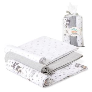 InterBaby tetra pelene Padobranac Sivo 80x80 - 3 kom