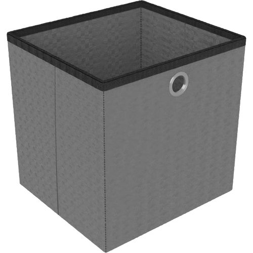 Police za izlaganje s 5 kutija od tkanine 103x30x72,5 cm crne slika 7