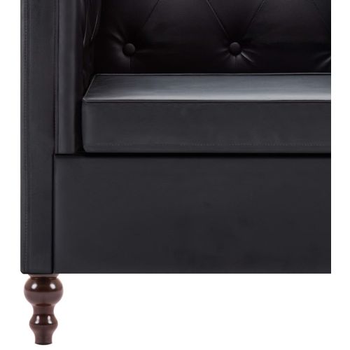 2-dijelni set sofa s presvlakom od umjetne kože crni slika 7