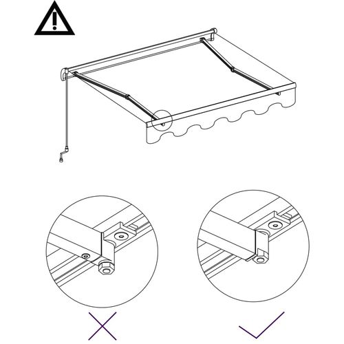 Tenda na ručno uvlačenje 500 x 300 cm plavo-bijela slika 12