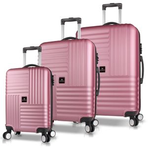 Set Kofera 8111 u Roze Zlatnoj (3 Komada)