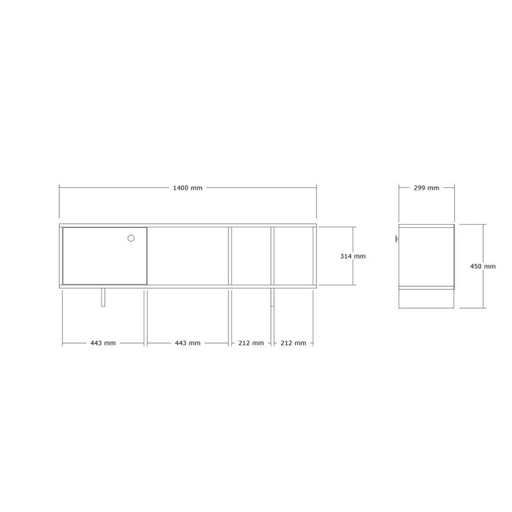 Folsom Atlantic Pine TV Stalak slika 6