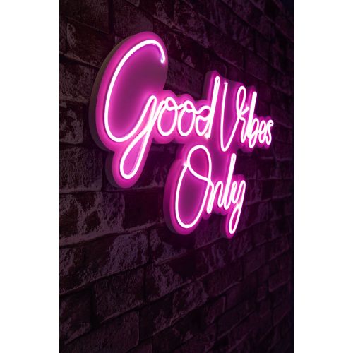 Wallity Ukrasna plastična LED rasvjeta, Good Vibes Only 2 - Pink slika 8