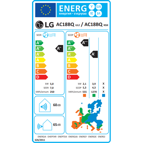 LG inverter klima uređaj AC18BQ Artcool 5,0 kW Wi-Fi slika 13