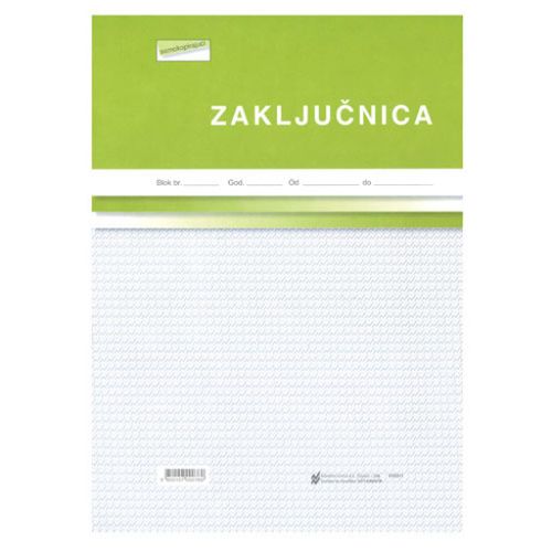 I-53/A-NCR ZAKLJUČNICA; Blok 100 listova, 21 x 29,7 cm slika 1