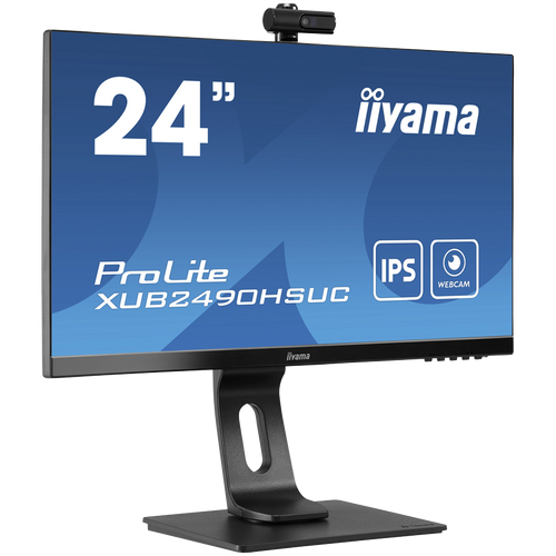 IIYAMA XUB2490HSUH-B1 Monitor 24" IPS-panel, 1920x1080, Windows Hello Webcam 1080P Auto Focus, 15cm Height Adj. Stand, 4ms, 250cd/m², Speakers, HDMI, DisplayPort, FreeSync, USB 3x3.2 (23,8" VIS) slika 2